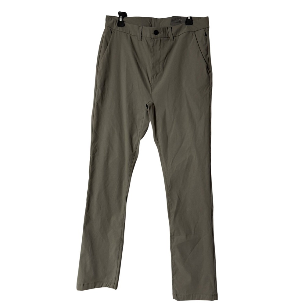 NWT Kenneth Cole Active Mens Tapered Fit Tech Chino Gray Pants Size 32x32